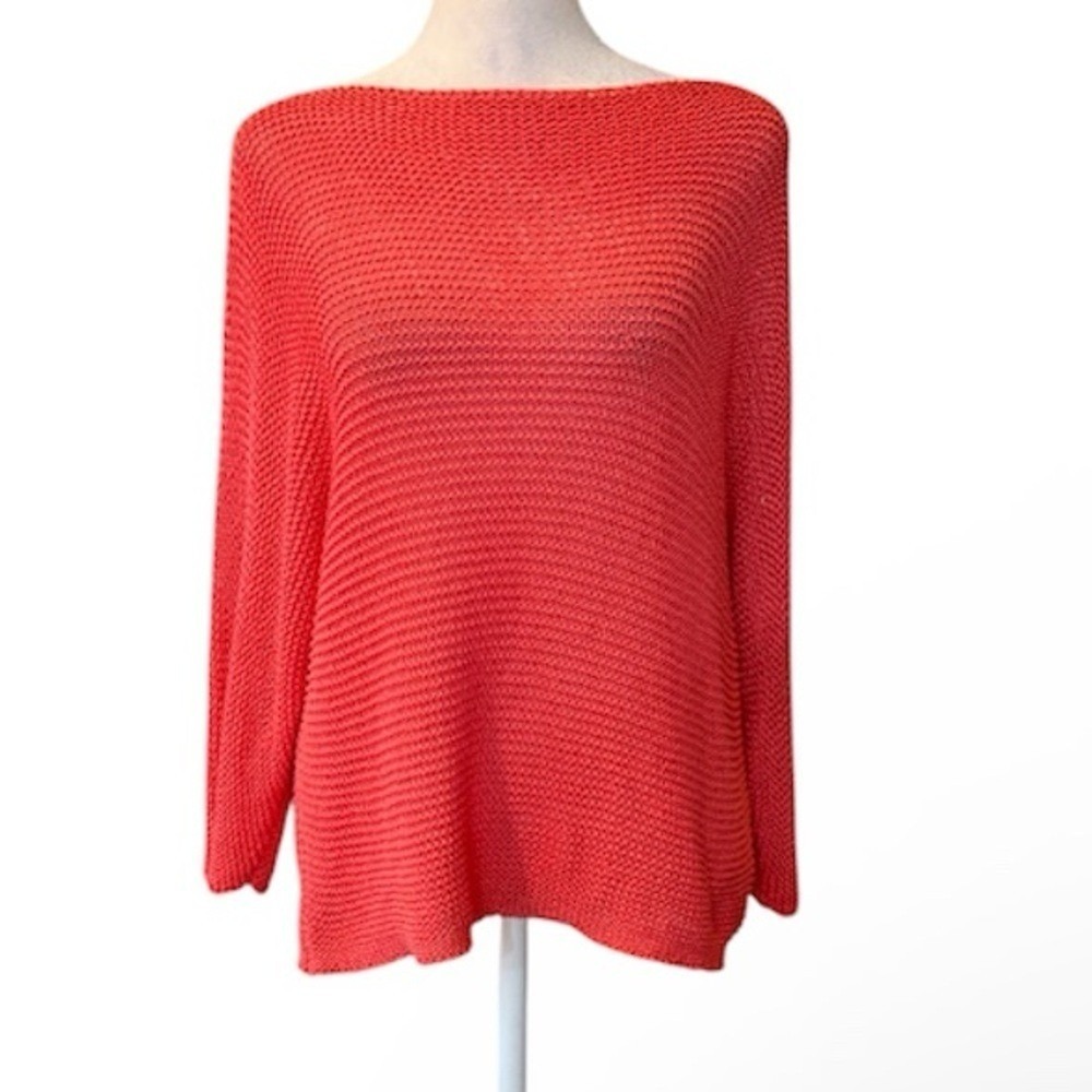Carina‎ Ricci Dolman Sleeve Coral Made in Italy Sweater Size Medium